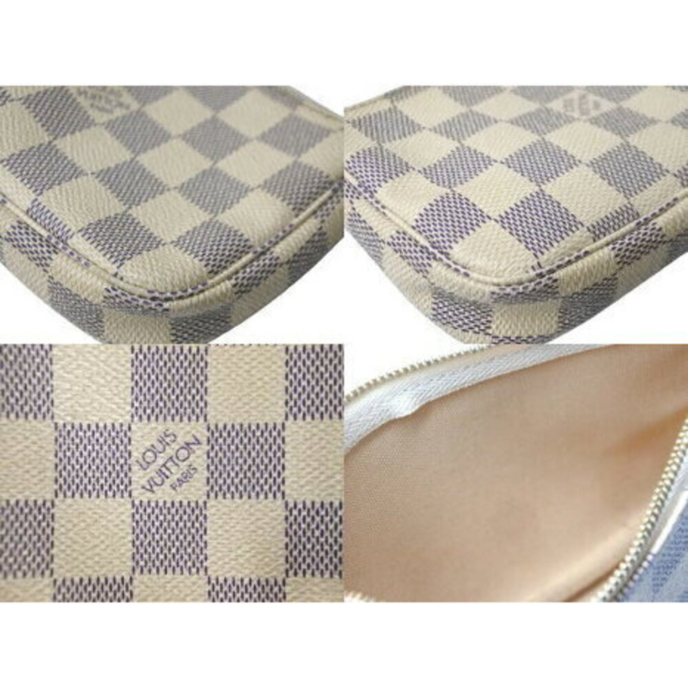 Louis Vuitton Pouch Damier Azur White Leather - Picture 8 of 8